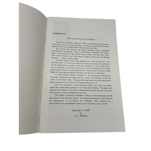 The Gallery Of American Presidents Booklet By D.L. Wallace 1980s Vintage - Picture 2 of 7